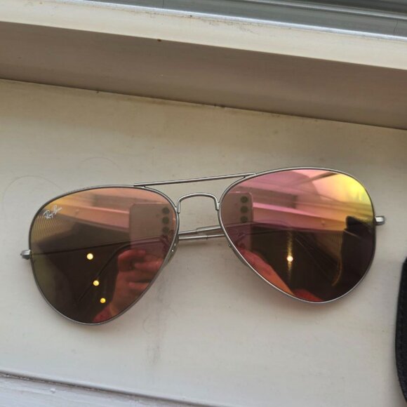 RayBan Pink Mirror Sunglasses - Picture 2 of 9